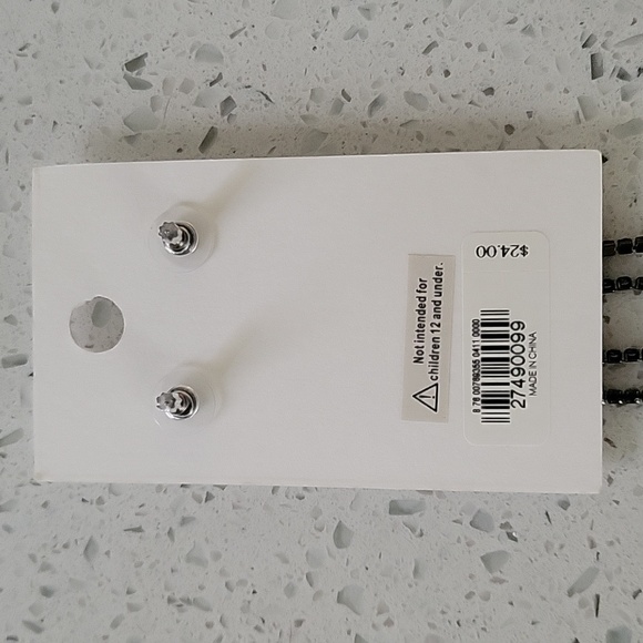 Express Gunmetal Grey CZ Earrings - Picture 2 of 2